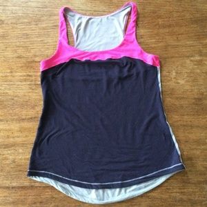 Lululemon tank pink, grey & navy size M / L